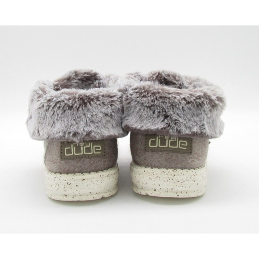 Hey Dude Britt Chocolate Furry Top Lace Up Sneaker Shoes Womens Sz 8 NWOB - Picture 9 of 10